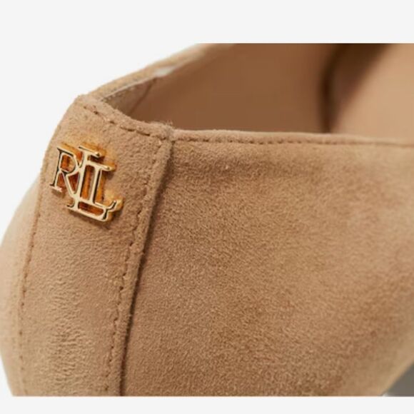 Lauren Ralph Lauren Whitney Brown Suede Leather Pump SZ US 11B NWOT Comfort Glam - Picture 8 of 12